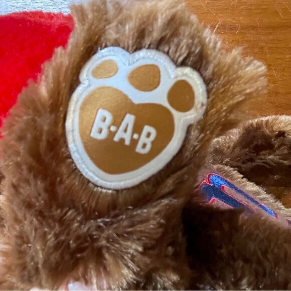 NWT Build A Bear NFL New York Giants Plush Bear Brown Red Blue - Picture 14 of 14